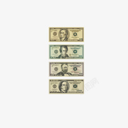 钱底纹4个钱币图标矢量图高清图片