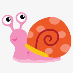蜗牛纹理彩色圆弧蜗牛元素矢量图高清图片