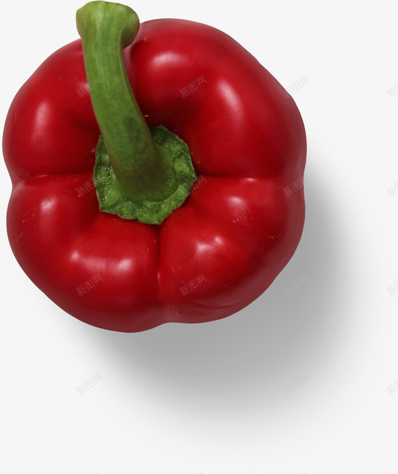 红色青椒的俯视实物png免抠素材_新图网 https://ixintu.com 产品实物 健康 红椒 美味 营养 蔬菜 食材