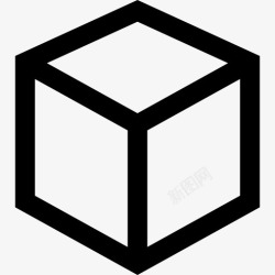 电子商务概述立方体的轮廓图标高清图片