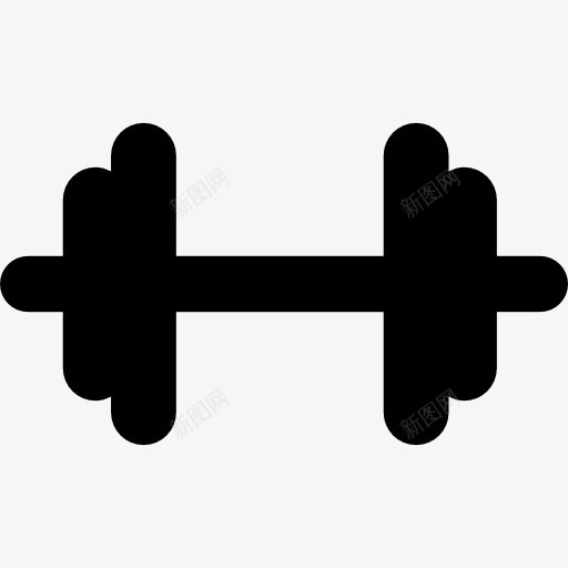 健身哑铃黑色剪影图标png_新图网 https://ixintu.com 健身房 哑铃 工具 工具和器具 形状 轮廓 轮廓工具 黑色