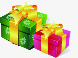 十一国庆节日礼物盒绿色红色素材