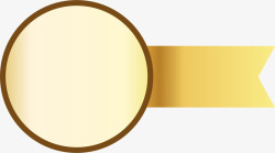 金色胸章金色圆圈徽章高清图片