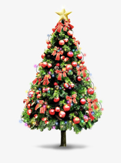 挂满礼物圣诞树高清图片