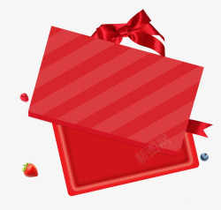 开盖盒子红色礼物盒装饰图案高清图片