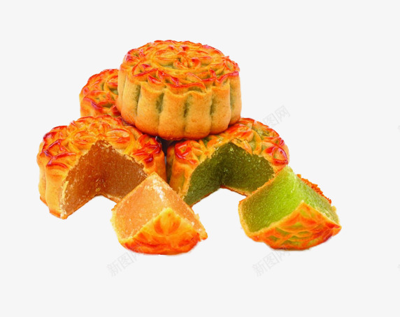 各种口味的月饼png免抠素材_新图网 https://ixintu.com 健康食品 水果味月饼图片 甜点 美味的月饼图片