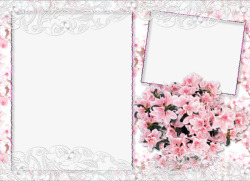 粉色温馨鲜花背景边框素材
