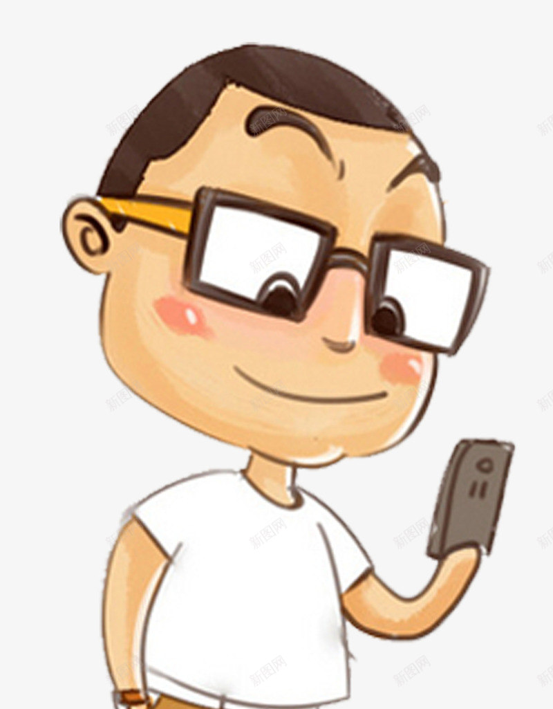 低头玩手机png免抠素材_新图网 https://ixintu.com 低头族 低头玩手机 卡通人物 少年 玩手机 男孩