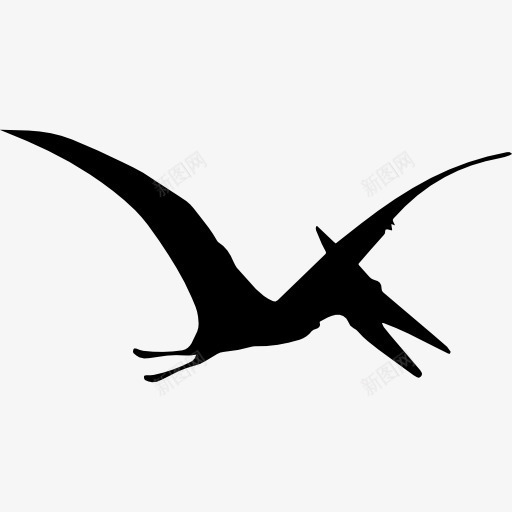 翼龙恐龙鸟形图标png_新图网 https://ixintu.com 动物 动物王国 形状 游戏翼龙 翼龙 轮廓 鸟
