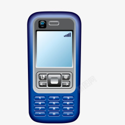 手机png免费下载手绘蓝色手机高清图片