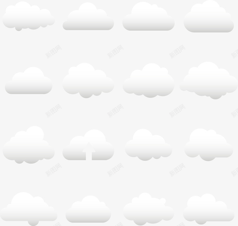 16款白色云朵矢量图ai免抠素材_新图网 https://ixintu.com 白色云朵 白色云朵矢量 白色云朵设计 白色云朵设计矢量 矢量白色云朵设计 矢量图