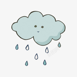 下雨的云朵矢量图素材