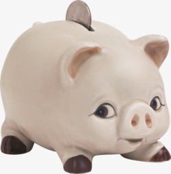可爱小猪存钱罐素材