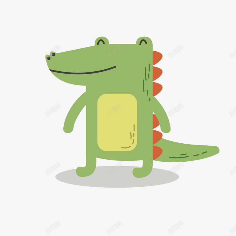 卡通鳄鱼png免抠素材_新图网 https://ixintu.com 动物 动物插画 卡通 卡通动物 可爱动物 小动物 鳄鱼