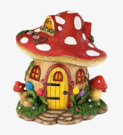 蘑菇形状卡通房子高清图片
