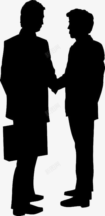 握手的人物剪影png免抠素材_新图网 https://ixintu.com 剪影 手绘人物 握手剪影 握手的人物 黑白人物