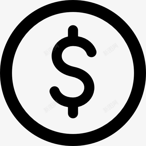 美元硬币图标png_新图网 https://ixintu.com 商务 硬币 美元 货币 贸易 钱币 钱的象征