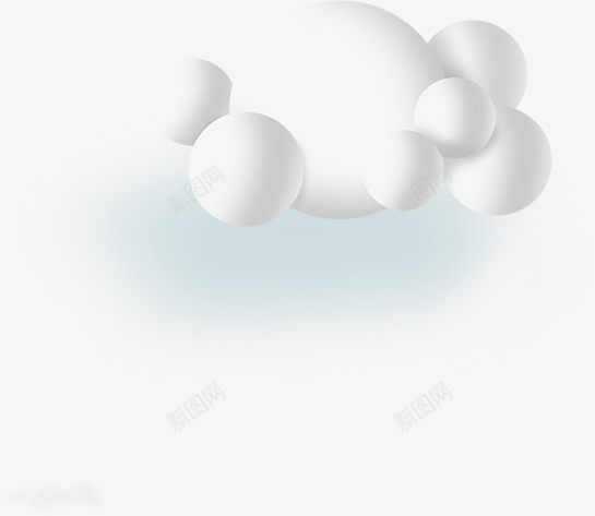 白色手绘卡通圆形图标云彩效果png_新图网 https://ixintu.com 云彩 卡通 图标 圆形 效果 白色