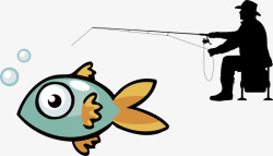 钓鱼商标动漫钓鱼高清图片
