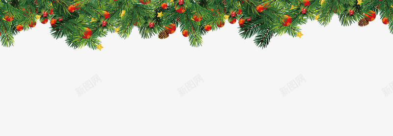 圣诞树边框psd免抠素材_新图网 https://ixintu.com 圣诞素材 海报素材 海报边框 顶边框