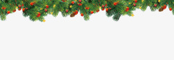 顶边框圣诞树边框高清图片
