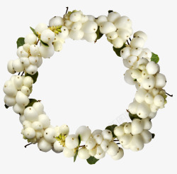 花苞花环白色花环高清图片
