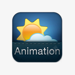 animation天气圆角矩形插件图标高清图片