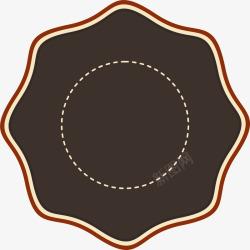 圆圈勋章咖啡色扭曲标志高清图片