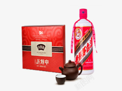 茅台酒茶杯阿胶过节礼物高清图片