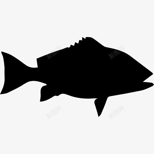 鱼形状的红鲷鱼图标png_新图网 https://ixintu.com 动物 动物王国 平头鲷鱼 形状 红鲷鱼 轮廓 鱼