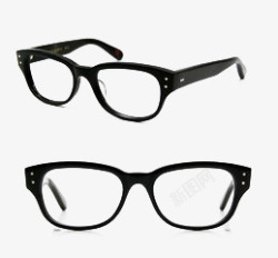 女性眼镜框黑白眼镜框高清图片