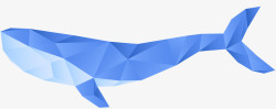 多边形动物分解多边形抽象鲸鱼元素矢量图高清图片