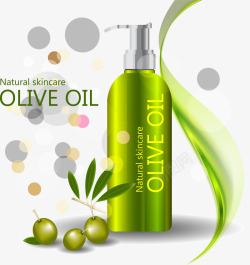 橄榄瓶子橄榄油化妆品矢量图高清图片
