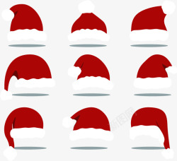 红色圣诞帽九宫格素材