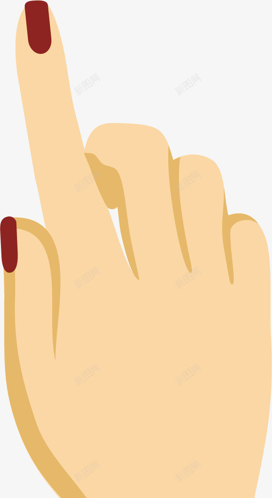 涂红色指甲油的手指矢量图ai免抠素材_新图网 https://ixintu.com 化妆 弯曲 手势 手指 拇指 指甲油 涂抹 矢量图 美丽的手指 食指