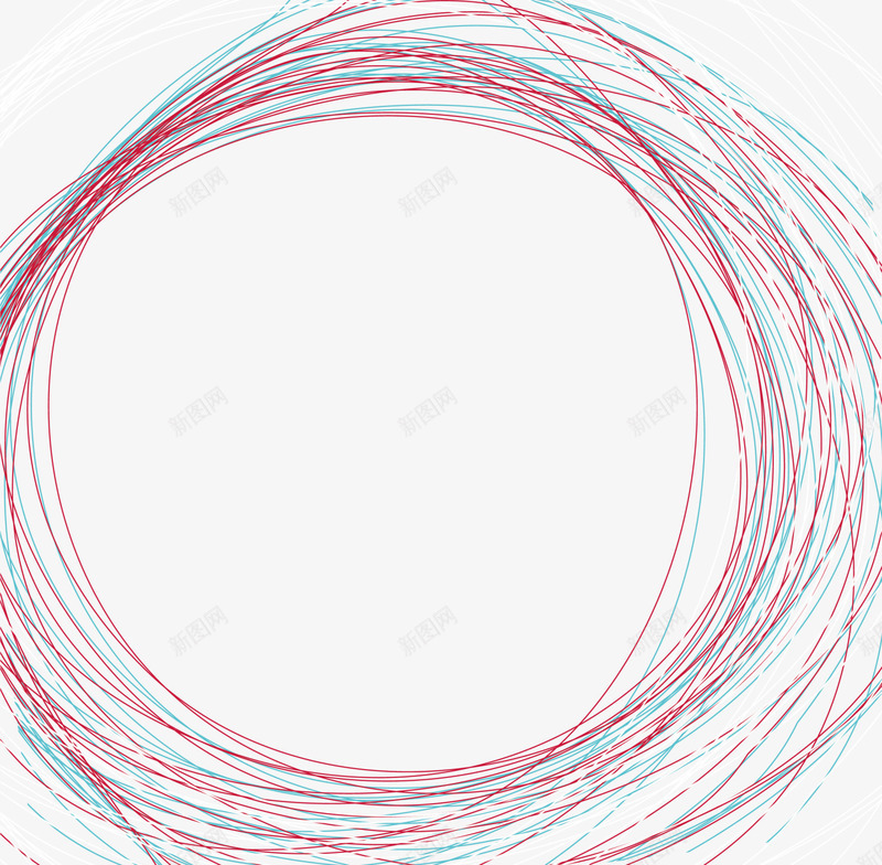 红色线条圆圈png免抠素材_新图网 https://ixintu.com 交叉线条 混合线条 清新纹路 红色圆圈 线条框架 边框纹理