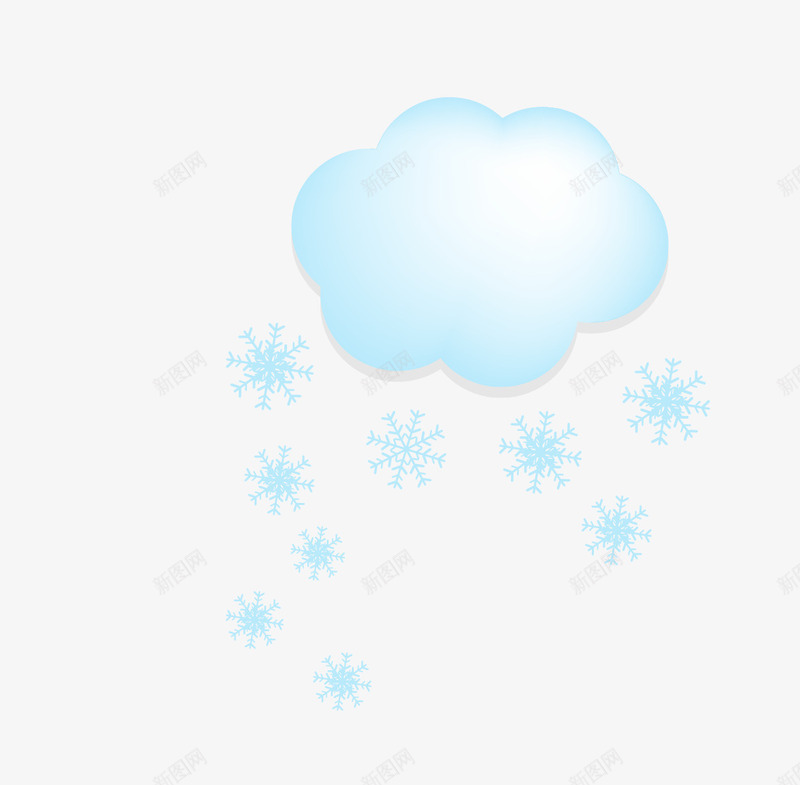 云朵雪花图标png_新图网 https://ixintu.com 下雪天气预报 云朵 雪花