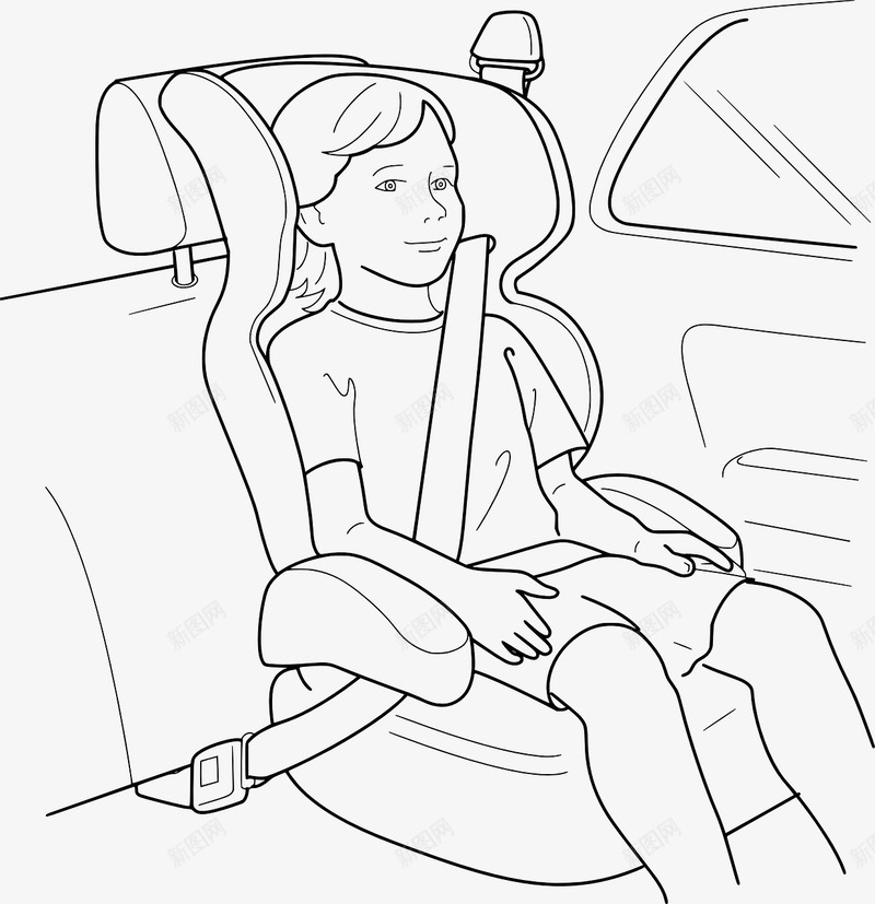儿童安全座椅png免抠素材_新图网 https://ixintu.com 儿童 安全带 车辆