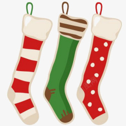 卡通圣诞礼物袜子长袜素材