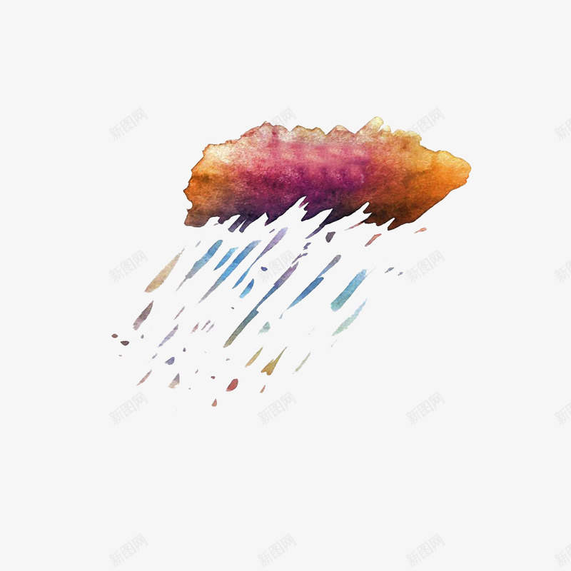 雨水形状墨迹纹理png免抠素材_新图网 https://ixintu.com 下雨 墨迹纹理 彩云 彩色云朵 雨水