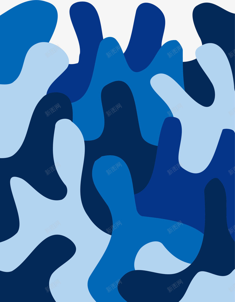 蓝色卡通水流png免抠素材_新图网 https://ixintu.com 卡通大海 水流 海洋 清新水滴 背景 蓝色水流 边框纹理