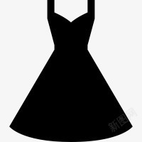 黑色手绘合成形状小黑裙素材