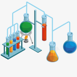 化学实验试管矢量图素材