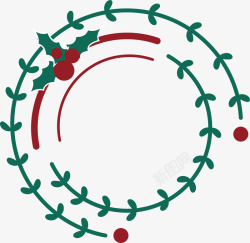 圣诞树藤绿色树藤边框高清图片