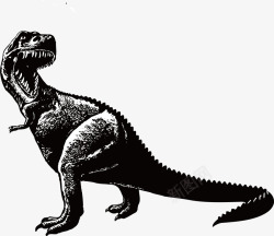 恐龙剪影史前动物矢量图高清图片