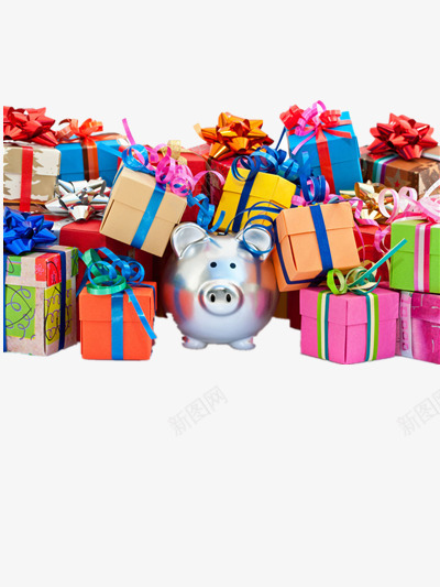 小猪礼品盒png免抠素材_新图网 https://ixintu.com 小猪 彩色礼品盒 礼品盒 礼物图片 礼物堆