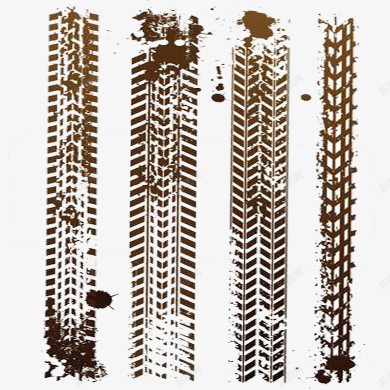 车胎痕迹png免抠素材_新图网 https://ixintu.com 水印 痕迹 车胎 轮胎痕迹 车辙 线 黑白