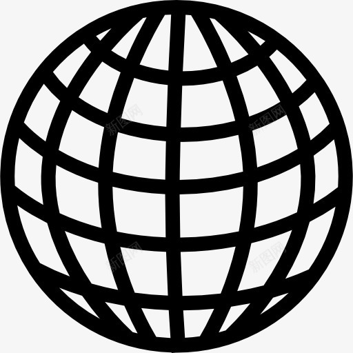 地球网格圆象征图标png_新图网 https://ixintu.com 圆形 地球的迹象 形状 网格 网格形状 象征地球