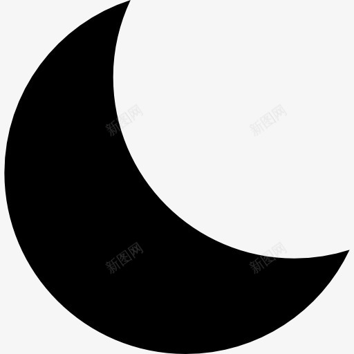 Moon相图标png_新图网 https://ixintu.com 天气 形状 月亮 相 要领 黑色