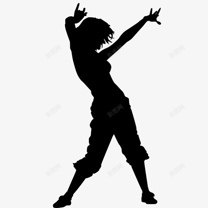 人物剪影跳舞图标png_新图网 https://ixintu.com 人物剪影 人物剪影跳舞 人物图标 人物绘画 剪影 动作剪影 黑白人物